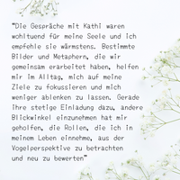 Diese Rezension einer Klientin meiner systemischen Beratung bei Gedankenvielfalt lobt die Nützlichkeit unserer Metaphern